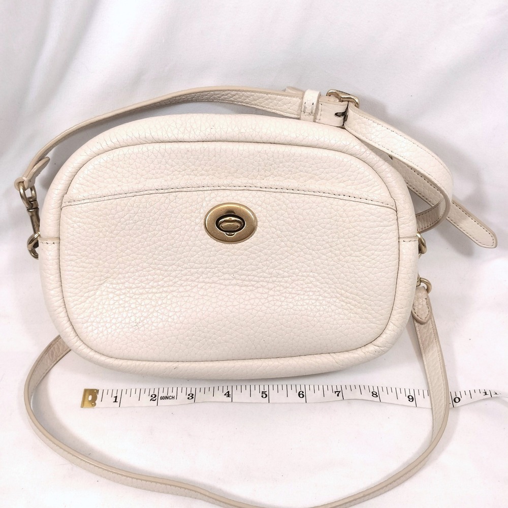 Coach Chalk Crossbody Bag; Pebbled Leather Camera Bag